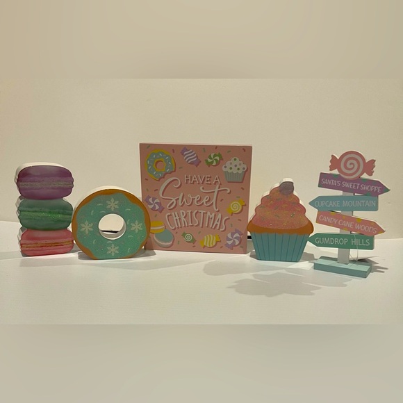 Hobby Lobby Other - Super Cute Pastel “Have a Sweet Christmas” & Matching Wooden Blocks- NWT